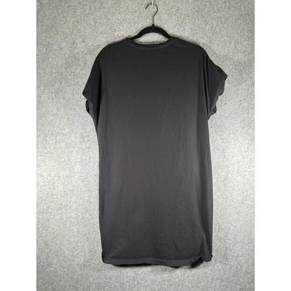 Zara Dress Women Small Short Sleeve Black T Shirt Midi Casual Relax Comfort - Picture 6 of 7